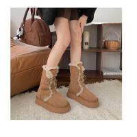 Botas de nieve para mujer, zapatos de felpa, zapatos de invierno, botas de cuero para mujer, zapatos para mujer 2025 - details 9