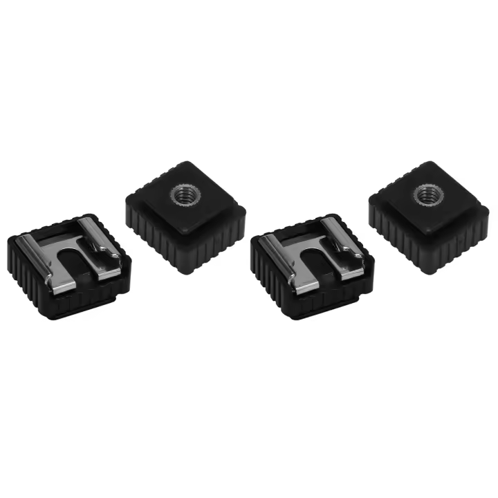 Adaptador de montaje de zapata para Flash de 4 piezas, rosca de 1/4 pulgadas para trípode de soporte de luz de estudio - 1