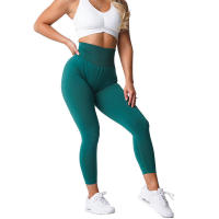 NVG Leggings de gimnasio sin costuras para mujer, suaves para entrenamiento, ropa de yoga de LICRA de cintura alta - details 17