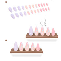 Uñas artificiales de estilo dulce extraíbles con pegamento, Gel de gelatina, regalo maravilloso para su esposa y novia - details 2