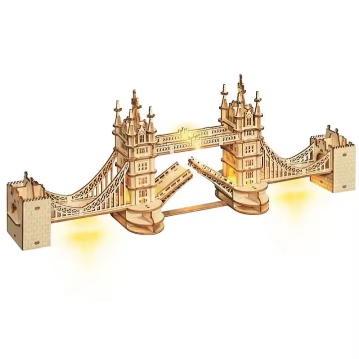 Robotime Juego de Rompecabezas de Madera 3D Modelo de Puente de Torre Big Ben - 1