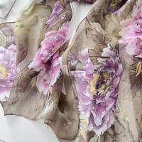 mujer bufanda de gasa Georgette loro Rosa Bandana protector solar playa verano Mantón largo 50*160CM - details 1