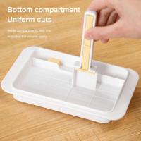 Caja de almacenamiento de queso rectangular sellada con tapa, bandeja de mantequilla de plástico multifuncional para encimera - details 5