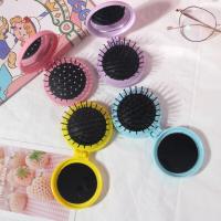 Peine de pelo de tamaño pequeño con espejo plegable, peine plegable de masaje portátil para viaje, herramientas de estilismo, 1 Uds. - details 3