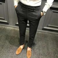 Pantalones Casuales a Cuadros de Primavera Ajuste Delgado Estilo Coreano - details 6