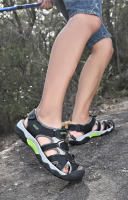 Sandalias de verano para hombre, sandalias de playa transpirables, sandalias de senderismo al aire libre, sandalias informales de cuero con punta cerrada para caminar - details 23