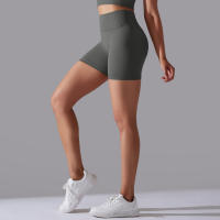 Pantalones cortos de Yoga para mujer, Shorts deportivos de secado rápido, realce de glúteos, sin costuras, para entrenamiento de ciclismo y gimnasio - details 49