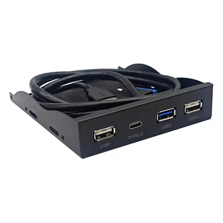 Panel de disquete USB 3,2 GEN1 TYPE-C, HUB de 3,5 pulgadas, 19 pines a Puerto C, enchufe Reversible, 5Gbps - 1