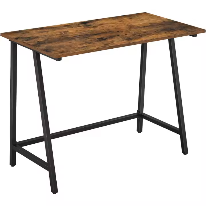 Escritorio de Estilo Industrial Mesa de Ordenador de Acero con Tablero Rústico 100 x 50 x 75 cm - 1