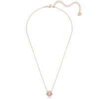 Swarosk chapado en oro rosa pavimenta piedra CZ colgante de trébol de la suerte plata cristal rosa cuatro hojas trébol encanto collar joyería regalo para mujeres ﻿ ﻿ - details 1