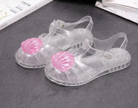 Zapatos de gelatina de cristal de concha, zapatos de playa para bebés estilo princesa - details 18