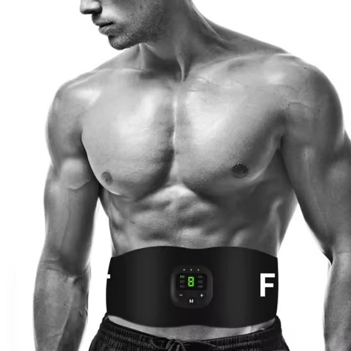 Cinturón estimulador muscular con pantalla LED para hombre y mujer, cinturón de tonificación Abdominal EMS, equipo de gimnasio en casa - 1