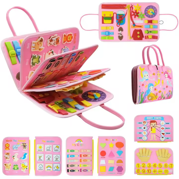 Tablero de aprendizaje de fieltro, tablero ocupado, nuevos niños, desarrollo de inteligencia de la primera infancia, tablero ocupado de fieltro - 1