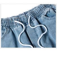 Jeans Casuales para Hombres en Primavera-Otoño Cintura Elástica, Pantalones de Denim de Trabajo Azules Estilo Hip Hop Joggers Streetwears - details 16