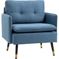 Sofá Moderno de 2 Plazas Sofá de Sala con Tapiz de Poliéster, 4 Almohadillas y Patas de Acero - details 18
