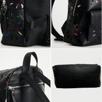 Desigual Bolso de hombro de la flor del hueco hacia fuera de la manera de las mujeres, mochila ocasional de las muchachas de la capacidad grande, prenda impermeable, moda, modelos de la marea - details 5
