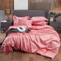 Juego de Ropa de Cama de Color Sólido Lujo Rayon Satén Funda de Edredón Kit de Tamaño Twin Queen King 2pcs/3pcs/4pcs - details 20
