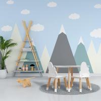 Muebles de Habitación Infantil Marrón Claro Blanco, MDF, Estilo Nórdico - Tamaño: 44 x 60 x 60 cm / 50 x 25 x 25 cm - details 5