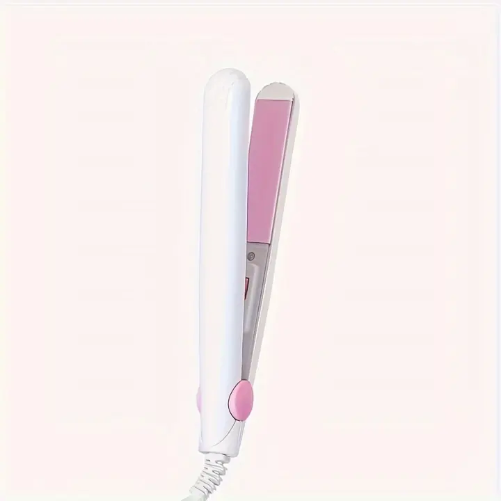 Mini rizador y alisador de pelo de cerámica 2 en 1, portátil, herramienta de peinado de doble uso, regalos para mujeres - 1
