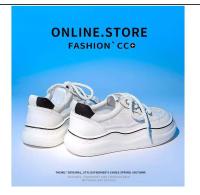 Zapatos deportivos de mujer de piel con suela gruesa y cordones, transpirables y cómodos para caminar. - details 8