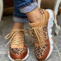 Zapatos casuales de mujer con cordones al aire libre zapatos deportivos con estampado de leopardo - details 2