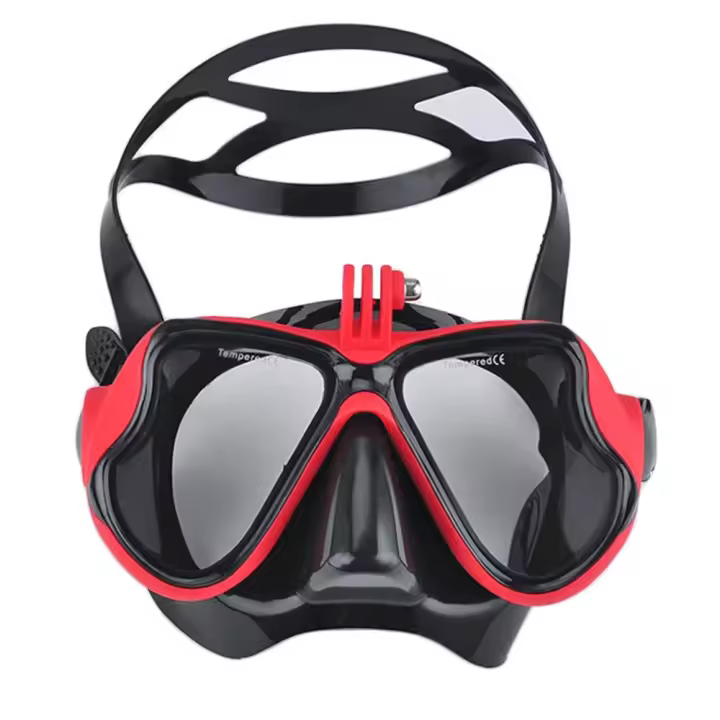 Máscara subacuática profesional para cámara, máscara de buceo, gafas de natación, snorkel, soporte para cámara de buceo para - 1