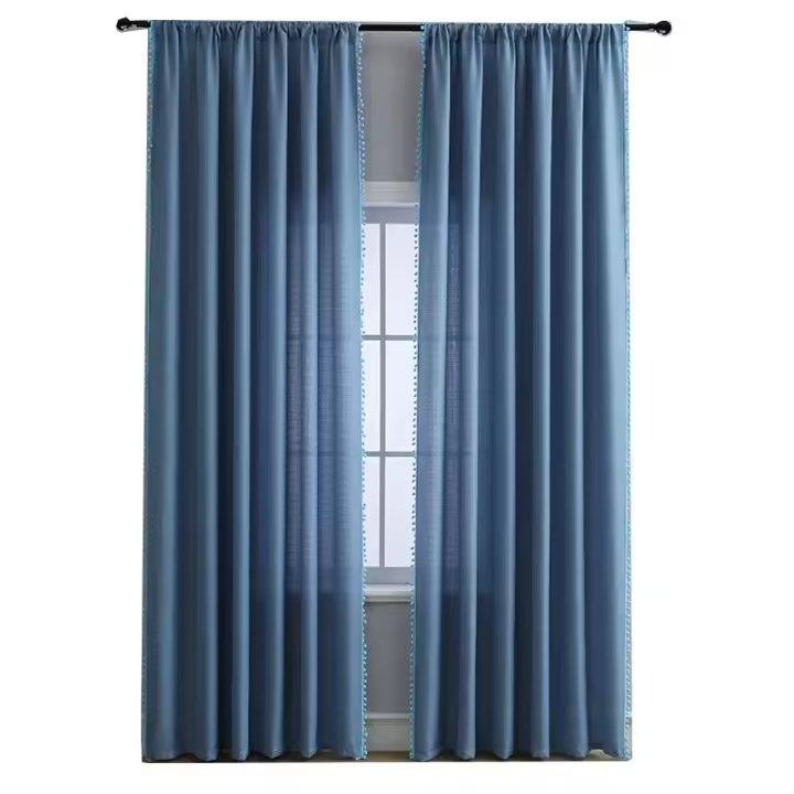 Cortinas de Salón con Efecto Lino,Cortina translúcida, Decoración del Hogar Moderna para Dormitorio,Comedor y Estudio - 1