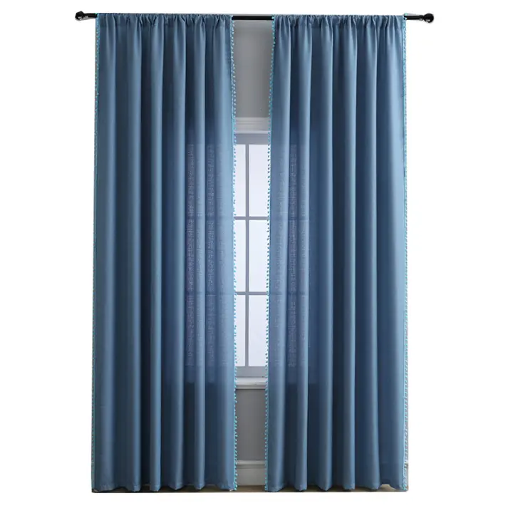 Cortinas de Salón con Efecto Lino,Cortina translúcida, Decoración del Hogar Moderna para Dormitorio,Comedor y Estudio - 1