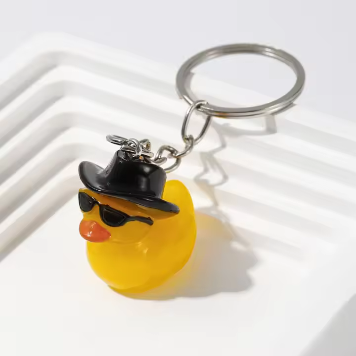 Llavero de Pato de Resina Colgante de Animal para Llaves de Coche Accesorio de Bolso para Mujeres - 1