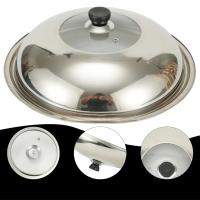 Cubiertas universales para sartén, repuesto de acero inoxidable, tapa para Wok, tapa para olla redonda, cubierta para verduras visualizada - details 2