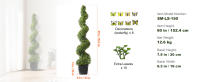 SucceBuy Árbol topiario de boj artificial, árboles topiarios de imitación con hojas adicionales, juego con clasificación UV para decoración del hogar interior/exterior. - details 8