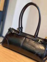 Bolso para las axilas, nuevo bolso de locomotora de piel de vaca de primera capa de gama alta para mujer, bolso bandolera para ir al trabajo, bolso de nicho - details 7