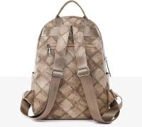 Mochila pequeña antirrobo de cuero PU suave, mochila informal minimalista geométrica, mochila de día para viaje y trabajo - details 3