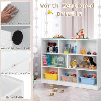 Estantería Infantil de 3 Niveles Organizador de Juegos de Madera Mueble Multiuso para Libros y Juegos 122 x 32 x 93 cm (Blanco) - details 3