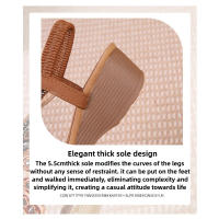Sandalias Gladiador Mujer con Plataforma |   Zapatos Étnicos Abiertos de Verano 2024, Diseño Elegante para Vacaciones en Playa y Viajes Turísticos - details 4