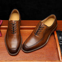 Cuero genuino de primera capa de cuero de vaca hecho a mano zapatos de cuero para hombres zapatos para hombres. - details 14