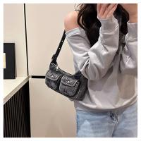 Bolso de mano de moda, bolso vaquero Retro, bolso cruzado para axila, bolso de hombro para chica picante, bolso para axila, bolso de tela Y2K, ropa de calle - details 31