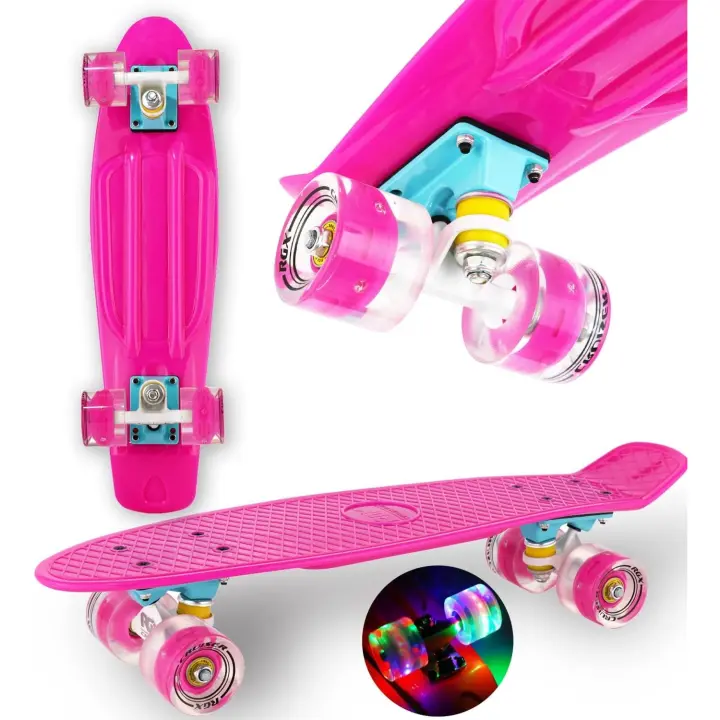 Patineta Iluminada con LED 56cm Mini Cruiser de Plástico para Niños, Niñas, Jóvenes - 1