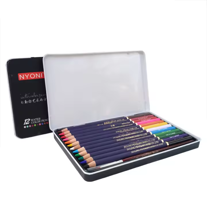 Lápices de acuarela profesionales de clase premium con núcleo suave 36/72 para arte de uñas y suministros de arte solubles en agua - 1