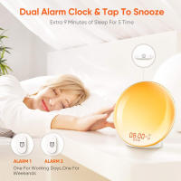 Reloj despertador Bluetooth, Reloj despertador del amanecer, Simulación de amanecer / atardecer con luz de despertador, 17 luces - details 1