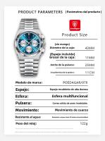 Nuevo reloj multifuncional para hombre de la marca suiza, reloj de cuarzo luminoso e impermeable. - details 1