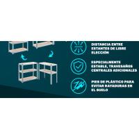 Estantería metálica organizador de taller estanterias cargas pesadas taller sótano trastero