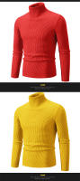Suéter informal para hombre y mujer, jersey básico elástico de cuello alto, ajustado, cómodo, de punto, para primavera y otoño - details 14