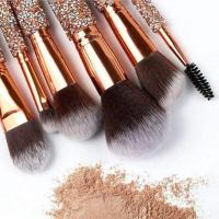 Set de 10 Brochas de Maquillaje Sintéticas Mango de Taladro Suave Bolsa de Cosméticos Belleza - details 1