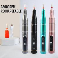 Máquina pulidora de uñas recargable, taladro portátil para manicura, Lima eléctrica para cutículas, pulidora de uñas inalámbrica, 35000RPM - details 0