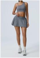 Conjunto de Yoga Transpirable de 2 Piezas Traje Deportivo para Mujeres Top de Crop de Yoga - details 4