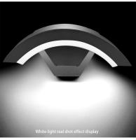 Lámpara de pared moderna para exteriores, luz impermeable IP65 con Sensor de movimiento PIR, para jardín, porche, Frente, cuerpo de lámpara de aluminio negro - details 16