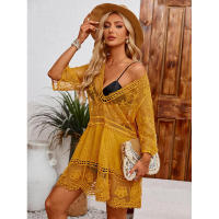 Traje de baño de playa hueco de estilo europeo y americano Ropa de protección solar - details 14