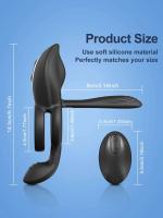 Vibrador para hombres, retraso de eyaculación, anillo eréctil masculino, estimulador Anal de clítoris y punto G, juguete sexual para adultos para parejas - details 4