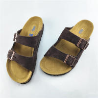Sandalias al aire libre de una palabra, zapatos de playa, zapatos de hombre, zapatos de mujer, zapatillas de cuero genuino, verano bajo - details 38